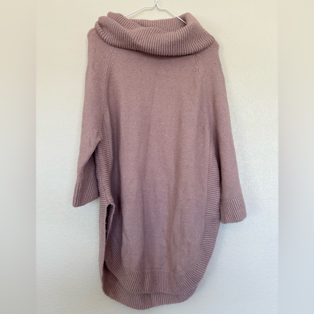 Workshop Republic Clothing Cowl Neck Pink Sweater, Size L